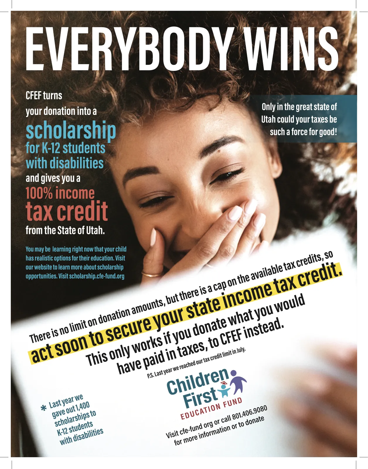 Children First Education Fund Everybody Wins print ad