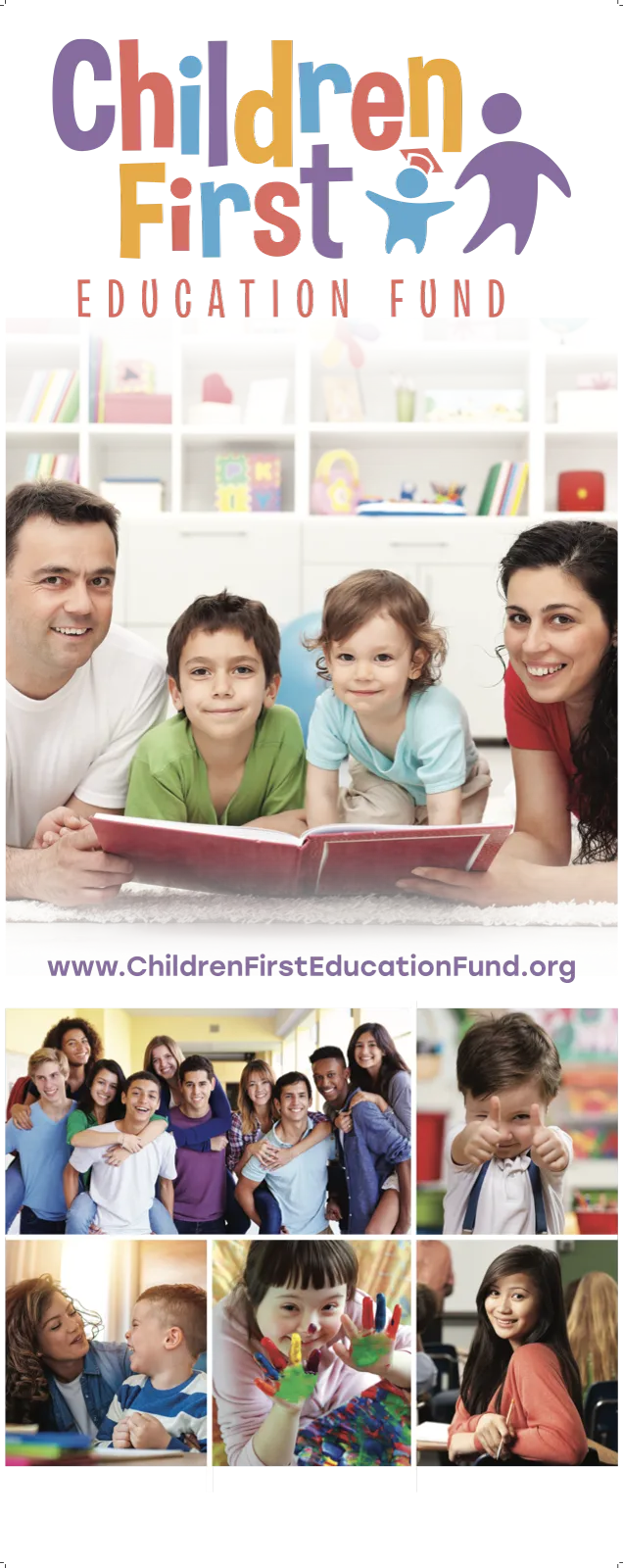 Children First Education Fund pop-up display