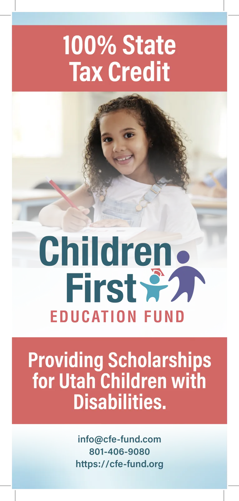 Children First Education Fund donor rack card