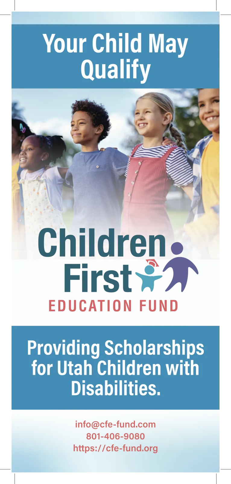 Children First Education Fund parent rack card