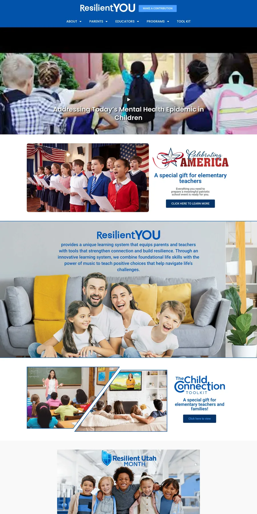 ResilientYOU website, full page